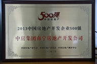 A4、2013中國房地產(chǎn)開發(fā)企業(yè)500強